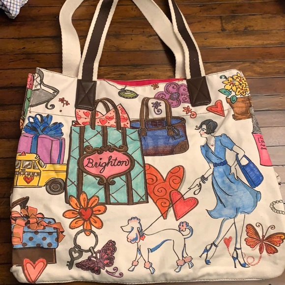 Brighton Handbags - Brighton hand colored tote bag